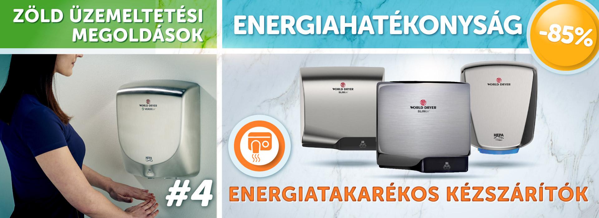 Energiatakarékos kézszárítók az energiahatékonyság jegyében