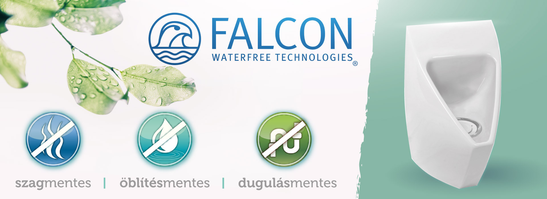 gazdaságos, üzembiztos, szagmentes és dugulásmentes FALCON vízmentes piszoár gazdaságos, üzembiztos, szagmentes és dugulásmentes FALCON vízmentes piszoár