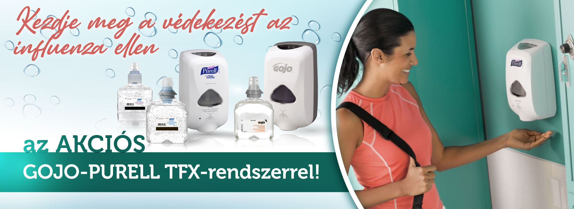Hatékony influenza elleni védekezés a GOJO_PURELL TFX rendszerrel