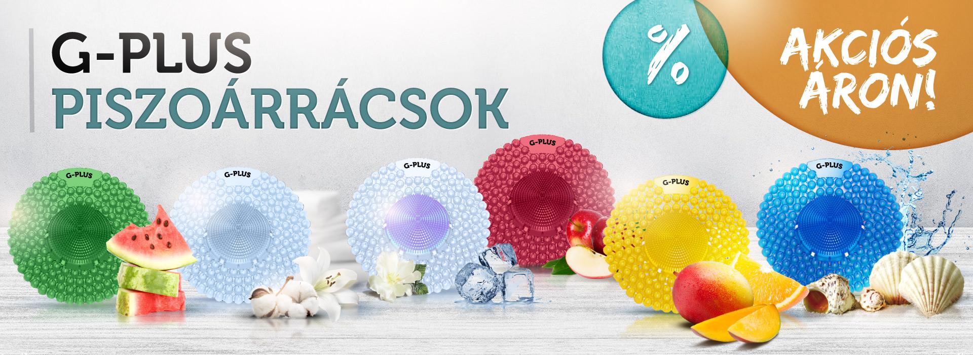 G-PLUS illatosított enzimköves piszoárrcsok akcióban G-PLUS illatosított enzimköves piszoárrcsok akcióban