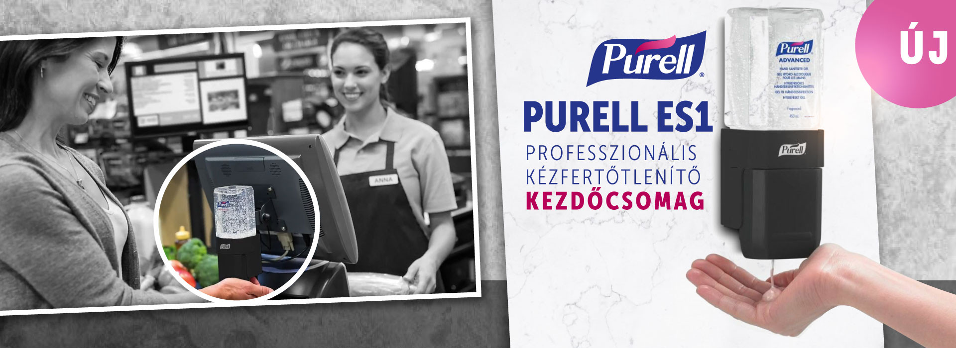 Purell ES1 kézfertőtlenítő kezdőcsomag Purell ES1 kézfertőtlenítő kezdőcsomag