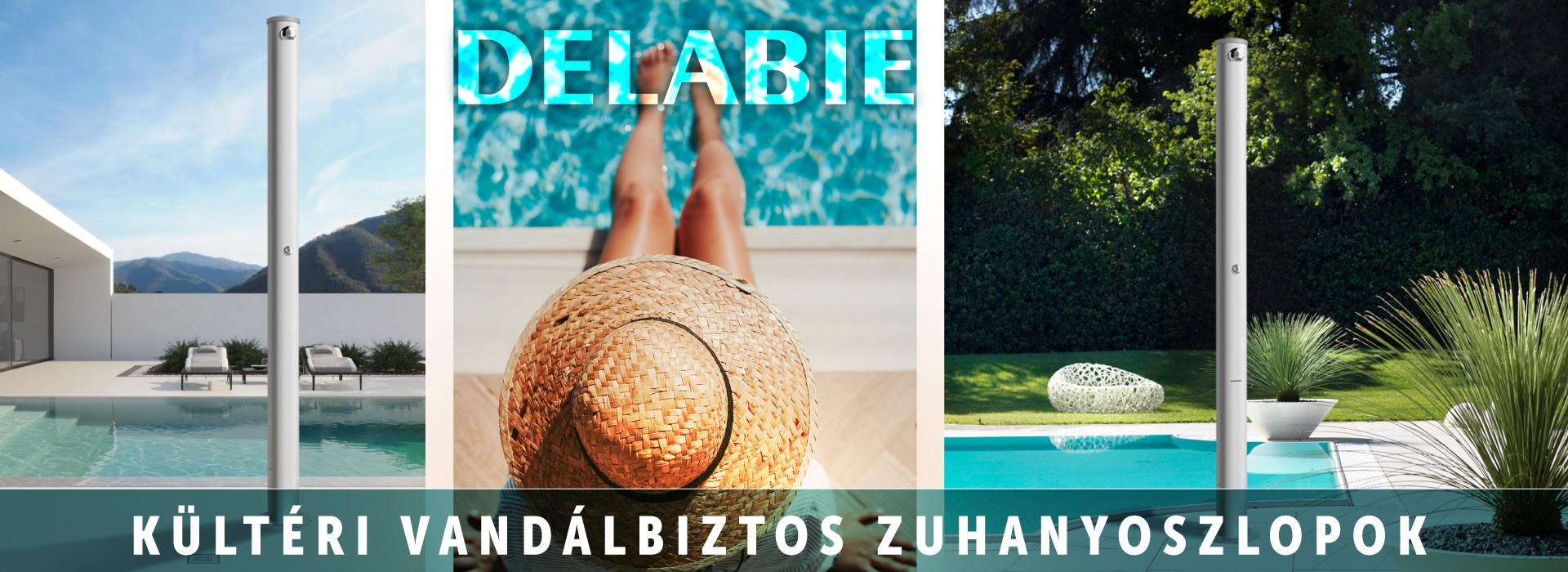 DELABIE kültéri vandálbiztos zuhanyoszlopok DELABIE kültéri vandálbiztos zuhanyoszlopok