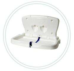 horizontális kialakítású PE műanyag borítású lehajtható BABYMINDER babapelenkázó horizontális kialakítású PE műanyag borítású lehajtható BABYMINDER babapelenkázó