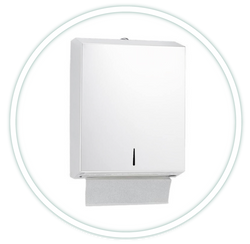 A nagy kapacitású C/Z hajtott papírkéztörlő adagoló, mely 400/600 db papírtörlő tárolására képes A nagy kapacitású C/Z hajtott papírkéztörlő adagoló, mely 400/600 db papírtörlő tárolására képes