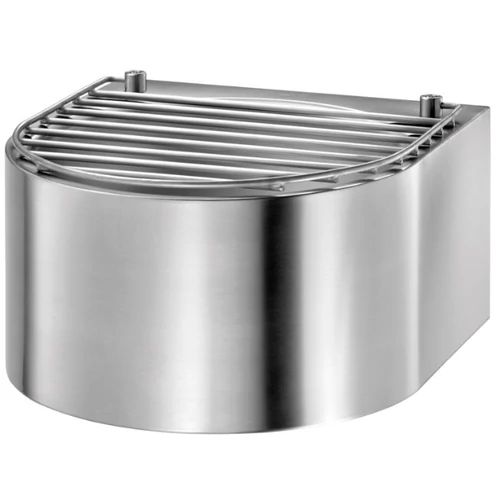 DELABIE kórházi fali kiöntő felhajtható ráccsal, lekerekített, higiénikus kialakítás, 360x390x195mm, r.m. acél, selyem