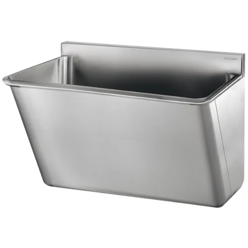 DELABIE sebészi bemosakodó vályú alacsony hátfallal, egy állásos 700mm, Hygiene+ dizájn, r.m. acél