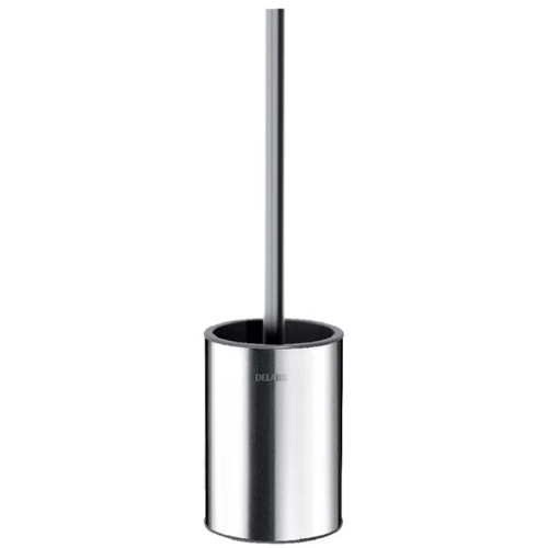 DELABIE fali WC-kefe alacsony házzal, biztonsági rögzítéssel, 1mm AISI304 r.m. acél, selyem