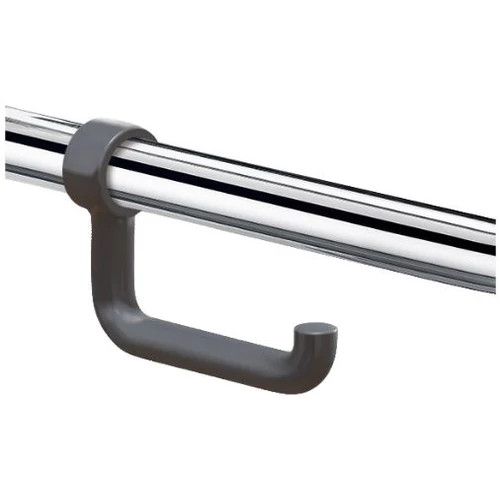 DELABIE 32-34 mm átmérőjű csövekre rögzíthető WC-papír tartó felhajtható kapaszkodókhoz, antracit szürke nagy szilárdságú nylon