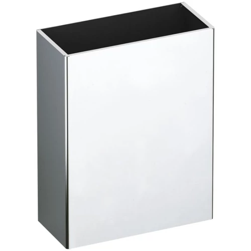 DELABIE vandálbiztos fali hulladékgyűjtő, fedő nélküli, robusztus kialakítás, 25 literes, 1 mm vastag r.m. acél, fényes