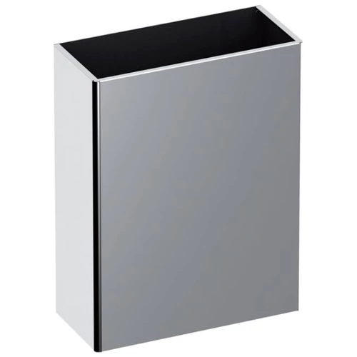 DELABIE vandálbiztos fali hulladékgyűjtő, fedő nélküli, robusztus kialakítás, 25 literes, 1 mm vastag r.m. acél, selyem