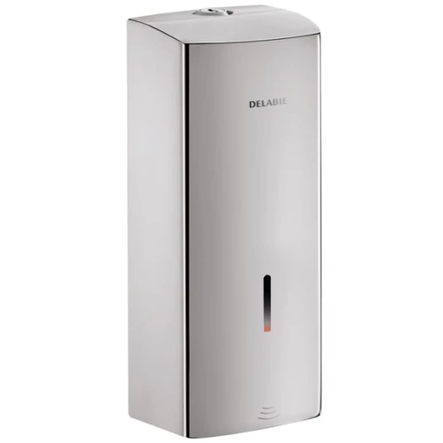 DELABIE automata szappanadagoló, SLIM, 1 literes műanyag tartállyal, r.m. acél, selyem, elemes 6x1,5V (AA)