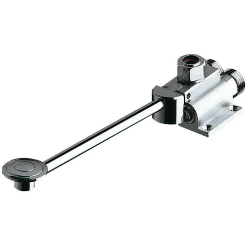 DELABIE MIXFOOT lábpedálos öblítőszelep, elengedéskor azonnal elzáró, felmosást megkönnyítő felemelhető karral, hideg-meleg vízre, hátsó vízbekötéssel, padlóra rögzíthető