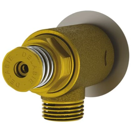 DELABIE TEMPOSTOP r.m. kézmosó köpenye mögötti térdkapcsoló kevert vízre, alsó kifolyás, nyomógomb fej nélkül