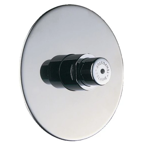 DELABIE TEMPOSTOP nyomógombos piszoár öblítőszelep, beépített, F1/2", kerek r.m. acél előlappal, 7mp