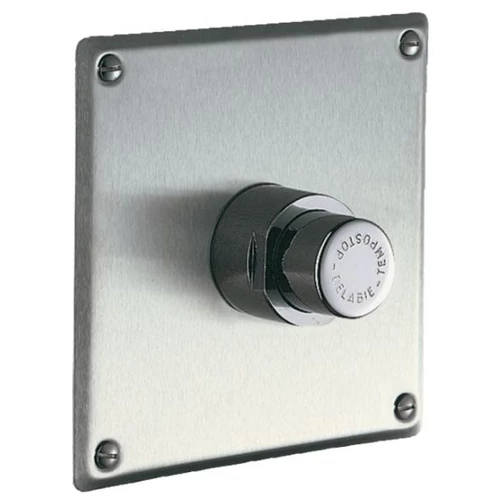 DELABIE TEMPOSTOP nyomógombos piszoár öblítőszelep, beépített, F1/2", szögletes r.m. acél előlappal