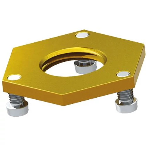 DELABIE biztonsági rögzítőelem 3 rozsdamentes acél csavar extra megerősítéssel álló DELABIE csaptelepekhez, F1/2", 4 mm vastag sárgaréz test