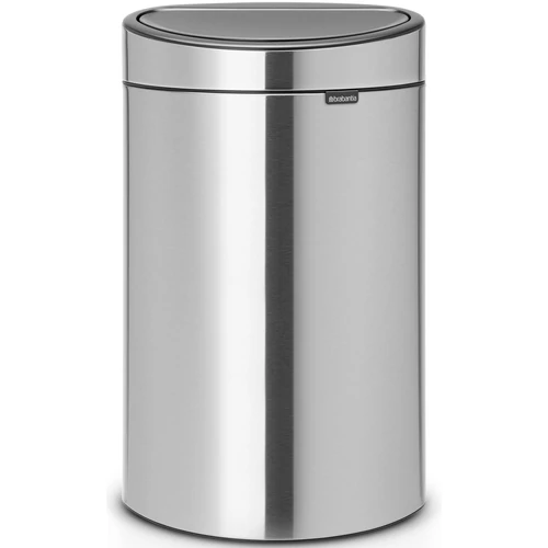 Brabantia Touch Bin New Recycle Soft-Touch nyomófedeles szelektív kuka, ovális, 23+10L - G+C méret, r.m. acél selyem - 100680