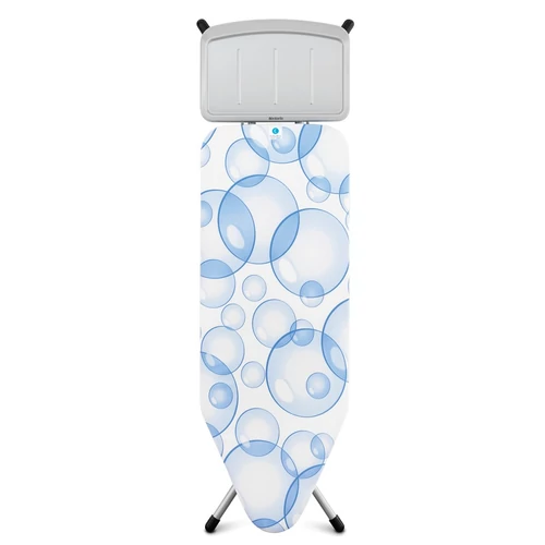 Brabantia Solid Steam Unit Holder vasalódeszka 1240x450mm - C méret, fix vasalótálca gőzállomásokhoz, D=22mm metalizált szürke váz, PerfectFlow buborék huzat - 101229