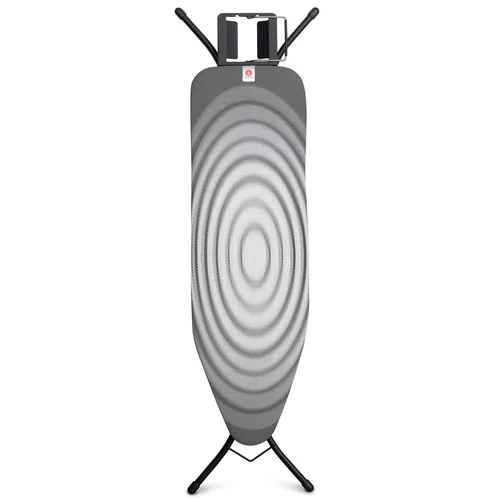 Brabantia Steam Iron Rest vasalódeszka 1240x380mm - B méret, kinyitható vasalótámasz, D=22mm fekete váz, titán ovális huzat - 103841
