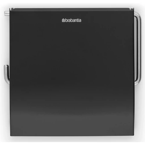 Brabantia ReNew fali kistekercses WC-papír tartó fedővel, acél, matt fekete - 108600