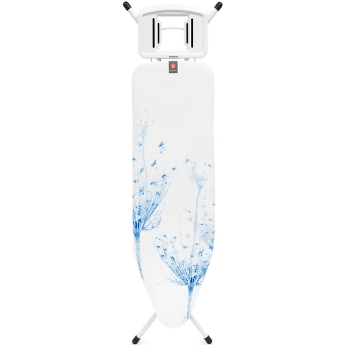 Brabantia Solid Steam Iron Rest vasalódeszka 1240x380mm - B méret, fix vasalótámasz, D=22mm fehér váz, pamut virág huzat - 108822