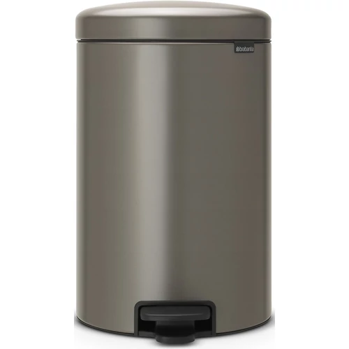 Brabantia NewIcon pedálos hulladékgyűjtő szagmentesen záródó Soft-Close fedél, műanyag tartály, 20L - Y méret, acél, platinaszürke - 114045