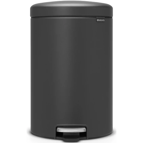 Brabantia NewIcon pedálos hulladékgyűjtő szagmentesen záródó Soft-Close fedél, műanyag tartály, 20L - Y méret, acél, határtalan szürke ásványi textúra - 114182