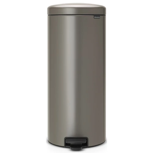 Brabantia NewIcon pedálos hulladékgyűjtő szagmentesen záródó Soft-Close fedél, műanyag tartály, 30L - G méret, acél, platinaszürke - 114441