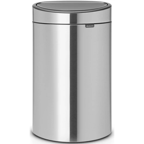 Brabantia Touch Bin New Soft-Touch nyomófedeles hulladékgyűjtő belső tartállyal, ovális, 40L - L méret, r.m. acél selyem matt - 114823