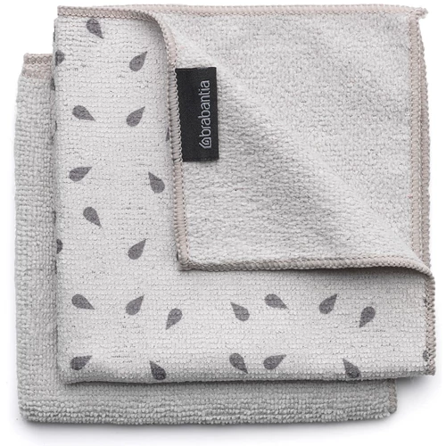 Brabantia SinkSide Microfibre Dish Cloths mikroszálas tisztítókendő, 2 db-os szett, világosszürke, 300x300 mm - 117688