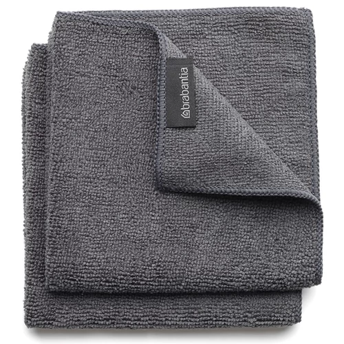 Brabantia SinkSide Microfibre Dish Cloths mikroszálas tisztítókendő, 2 db-os szett, sötétszürke, 300x300 mm - 118029