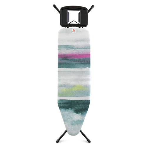 Brabantia Solid Steam Iron Rest vasalódeszka 1240x380mm - B méret, fix vasalótámasz, D=22mm fekete váz, reggeli szellő huzat - 118340