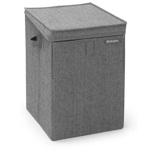 Brabantia Stackable Laundry Box egymásra helyezhető szennyestartó doboz, fix tetővel, téglalap formájú, 35L, borsfekete - 120442