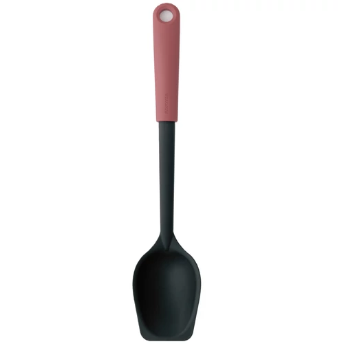Brabantia Tasty+ Cook & Serve tálalókanál, lapos kaparóéllel, beépített serpenyőtartóval, akasztóval, hőálló, műanyag, szőlőpiros - 122743