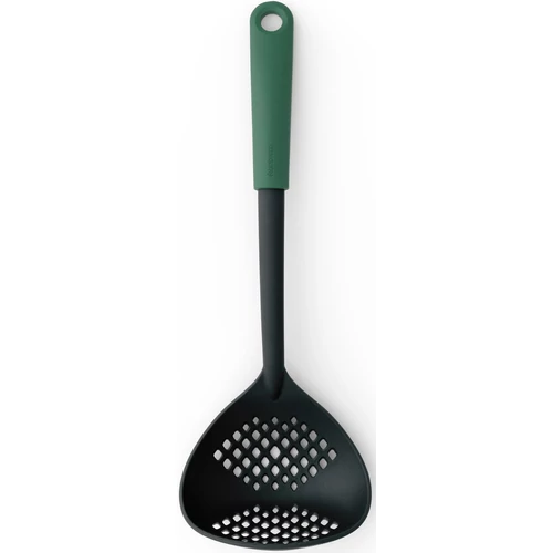 Brabantia Tasty+ Cook & Serve szűrőkanál, beépített serpenyőtartóval, akasztóval, hőálló, műanyag, platinazöld - 122767
