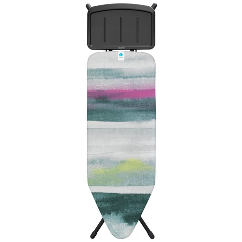 Brabantia Solid Steam Unit Holder vasalódeszka 1240x450mm - C méret, fix vasalótálca gőzállomásokhoz, D=22mm fekete váz, reggeli szellő huzat - 123986