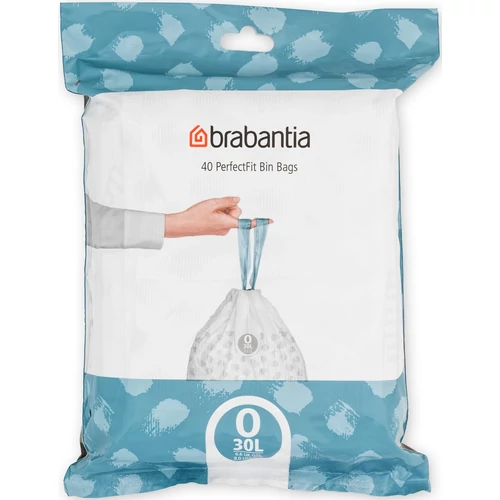 Brabantia PerfectFit szemeteszsák, O méret, 30L, visszazárható adagoló csomag, 40 zsák/csomag - 124846