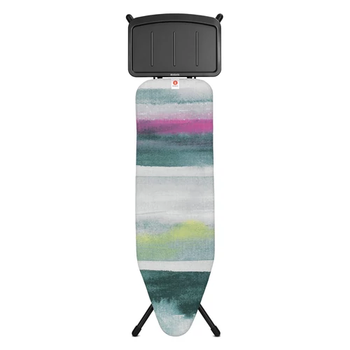 Brabantia Solid Steam Unit Holder vasalódeszka 1240x380mm - B méret, fix vasalótálca gőzállomásokhoz, D=22mm fekete váz, reggeli szellő huzat - 134340