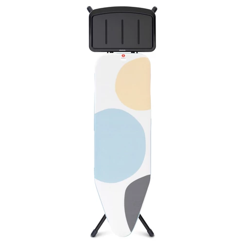 Brabantia Solid Steam Unit Holder vasalódeszka 1240x380mm - B méret, fix vasalótálca gőzállomásokhoz, D=22mm fekete váz, PerfectFlow tavaszi buborékok huzat - 134401
