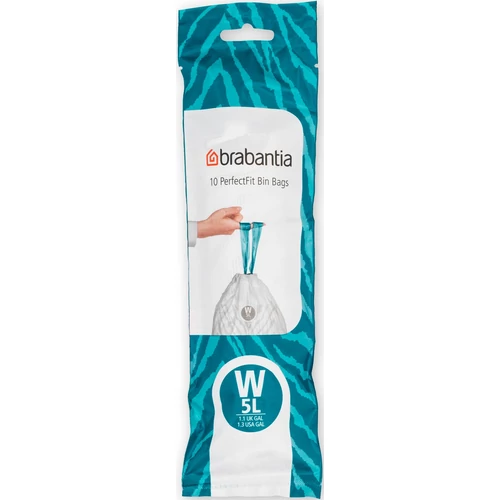 Brabantia PerfectFit szemeteszsák, W méret, 5L, 10 zsák/tekercs - 137808