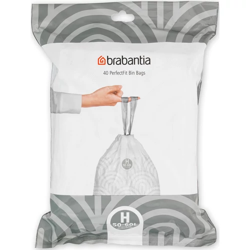 Brabantia PerfectFit szemeteszsák, H méret, 50-60L, visszazárható adagoló csomag, 40 zsák/csomag - 138744