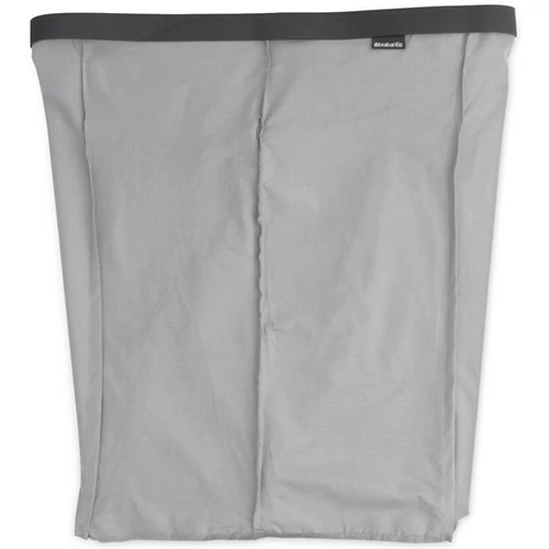 Brabantia Bo Laundry Bin Bag tépőzáras szennyesgyűjtő csere zsák, Bo formájú 2x45L kapacitású Bo Laundry Bin szennyestartókhoz, mosógépben mosható, szürke - 200724