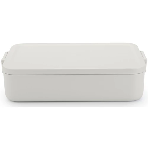Brabantia Make & Take Lunch Box nagy méretű ételhordozó doboz, 2000ml, bepattintós (clip-on) zárómechanizmus, BPA mentes műanyag, világosszürke - 203121