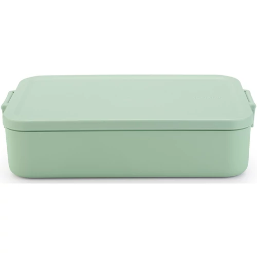 Brabantia Make & Take Lunch Box Bento nagy méretű ételhordozó doboz, 2000 ml, kivehető belső elválasztó rekeszek, bepattintós (clip-on) záródás, BPA mentes műanyag, jáde zöld - 203527