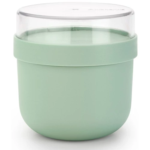 Brabantia Make & Take Breakfast Bowl reggeliző pohár, 500 ml, hő- és fagyálló, felső tárolórekesz (180ml), szivárgás- és légmentes záródás, BPA mentes műanyag, jáde zöld - 204265