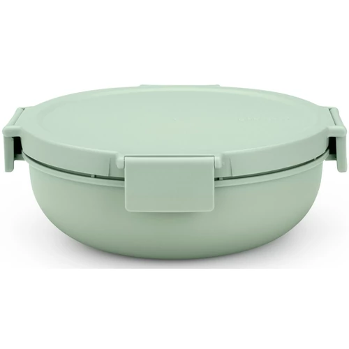 Brabantia Make & Take Salad Bowl salátástál, 1300 ml, szivárgás- és légmentes záródás, bepattintós (clip-on) zárómechanizmus, kerek forma, műanyag, jáde zöld - 206382