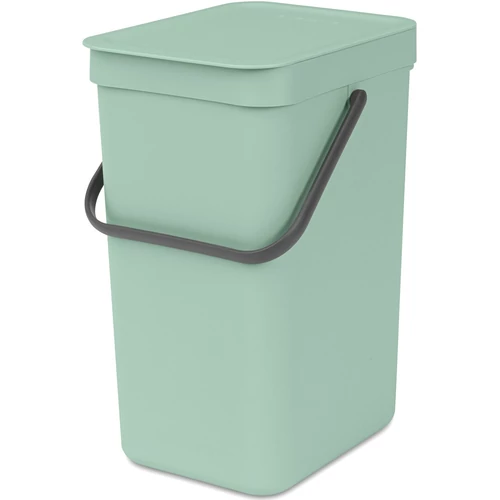 Brabantia Sort & Go konyhai szemetes felnyitható fedéllel, fogantyúval szelektív és komposzt gyűjtéséhez, 12L - C méret, jáde zöld - 211829