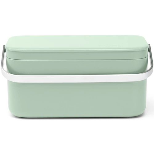 Brabantia Food Waste Caddy konyhai szemetes komposztálható élelmiszerhulladék gyűjtéséhez, 1,8L, ABS műanyag, r.m. acél fogantyú, jáde zöld - 215803