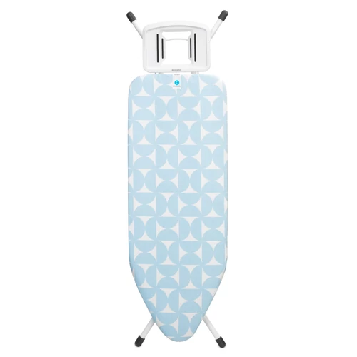 Brabantia Solid Steam Iron Rest vasalódeszka 1240x450mm - C méret, fix vasalótámasz, D=22mm fehér váz, friss fuvallat huzat - 219689