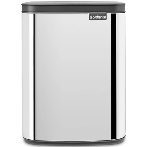 Brabantia Bo Waste Bin hulladékgyűjtő felnyitható, Soft-Close fedéllel, fali/álló, műanyag tartály, 7L - B méret, r.m. acél, fényes - 222948